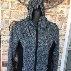 Hoodie full zipper Size s with front pocket grey
